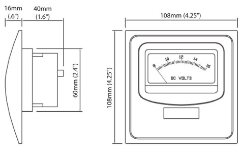 1000-AM50 Panel amperomierza serii 1000 1000-AM50 Panel amperomierza serii 1000