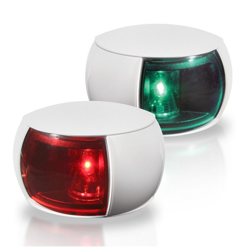 2LT 980 520-871 Lampy NaviLED (para) LB+PB czerwona, zielona (biała obudowa) blister