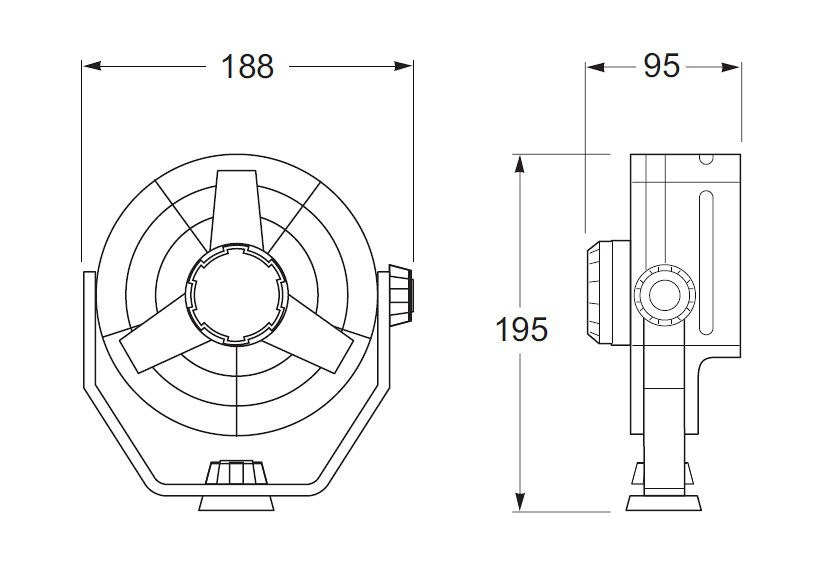 361-012 Wentylator 24V Turbo - Czarny 361-012 Wentylator 24V Turbo - Czarny