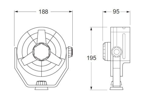 361-022 Wentylator 12V Turbo - Biały 361-022 Wentylator 12V Turbo - Biały