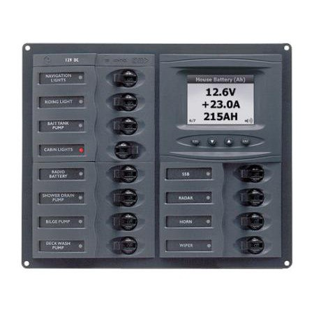 902-DCSM Rozdzielnica elektryczna 12 obwodowa z miernikiem cyfrowym 600-DCM 902-DCSM Rozdzielnica elektryczna 12 obwodowa z miernikiem cyfrowym 600-DCM
