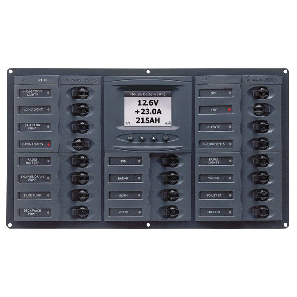 903-DCSM Rozdzielnica elektryczna 20 obwodowa z miernikiem cyfrowym DCSM i kolorowym wyświetlaczem 903-DCSM Rozdzielnica elektryczna 20 obwodowa z miernikiem cyfrowym DCSM i kolorowym wyświetlaczem