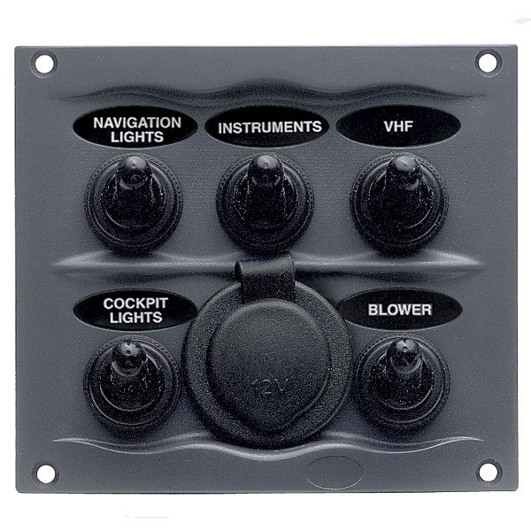 Panel wodoodporny 900-5WPS (5 przełączników + gniazdo zapalniczki)