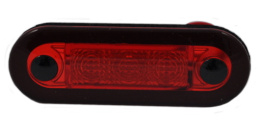 2XT 959 510-311 Lampa podstopniowa, owalna, czerwona, stal nierdzewna połysk