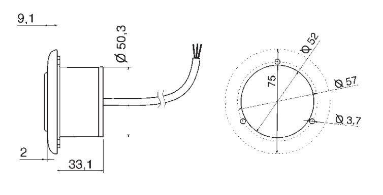 2JA 343 980-207 Lampa punktowa, okrągła Ambient biała OEM 2JA 343 980-207 Lampa punktowa, okrągła Ambient biała OEM