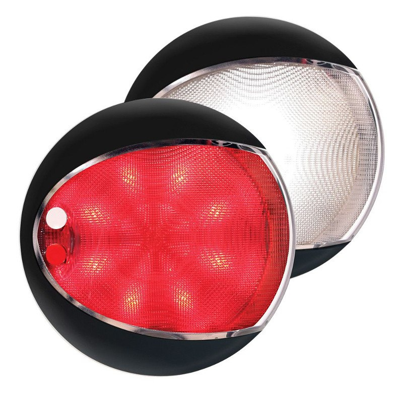 2JA 959 950-111 Lampa wewnętrzna dotykowa biała/czerwona, czarna obudowa
