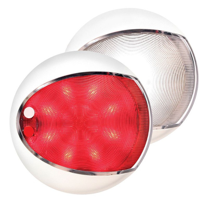 2JA 959 950-121 Lampa wewnętrzna dotykowa biała/czerwona, biała obudowa
