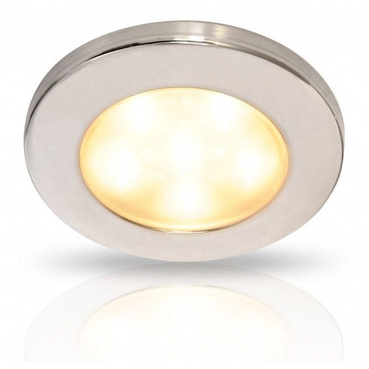 2JA 980 940-112 Lampa EuroLED 95, biała ciepła z polerowaną obręczą z nierdzewnej stali, niskoprofilowa, oświetlenie w dół 2JA 980 940-112 Lampa EuroLED 95, biała ciepła z polerowaną obręczą z nierdzewnej stali, niskoprofilowa, oświetlenie w dół