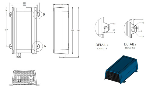 PIN122120200 Inwerter Phoenix 12/1200 VE.Direct Schuko PIN122120200 Inwerter Phoenix 12/1200 VE.Direct Schuko