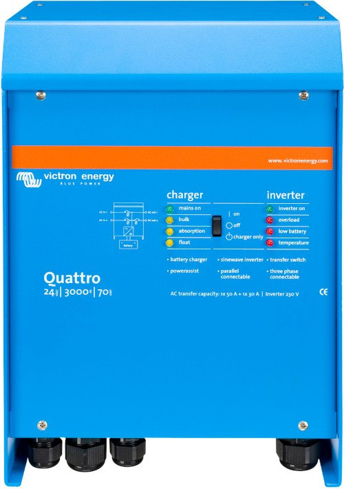 QUA243020010 Inwerter z ładowarką Quattro 24/3000/70-50/50