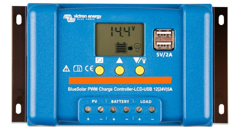 SCC010005050 Kontroler ładowania solarnego BlueSolar PWM-LCD&USB 12/24V-5A