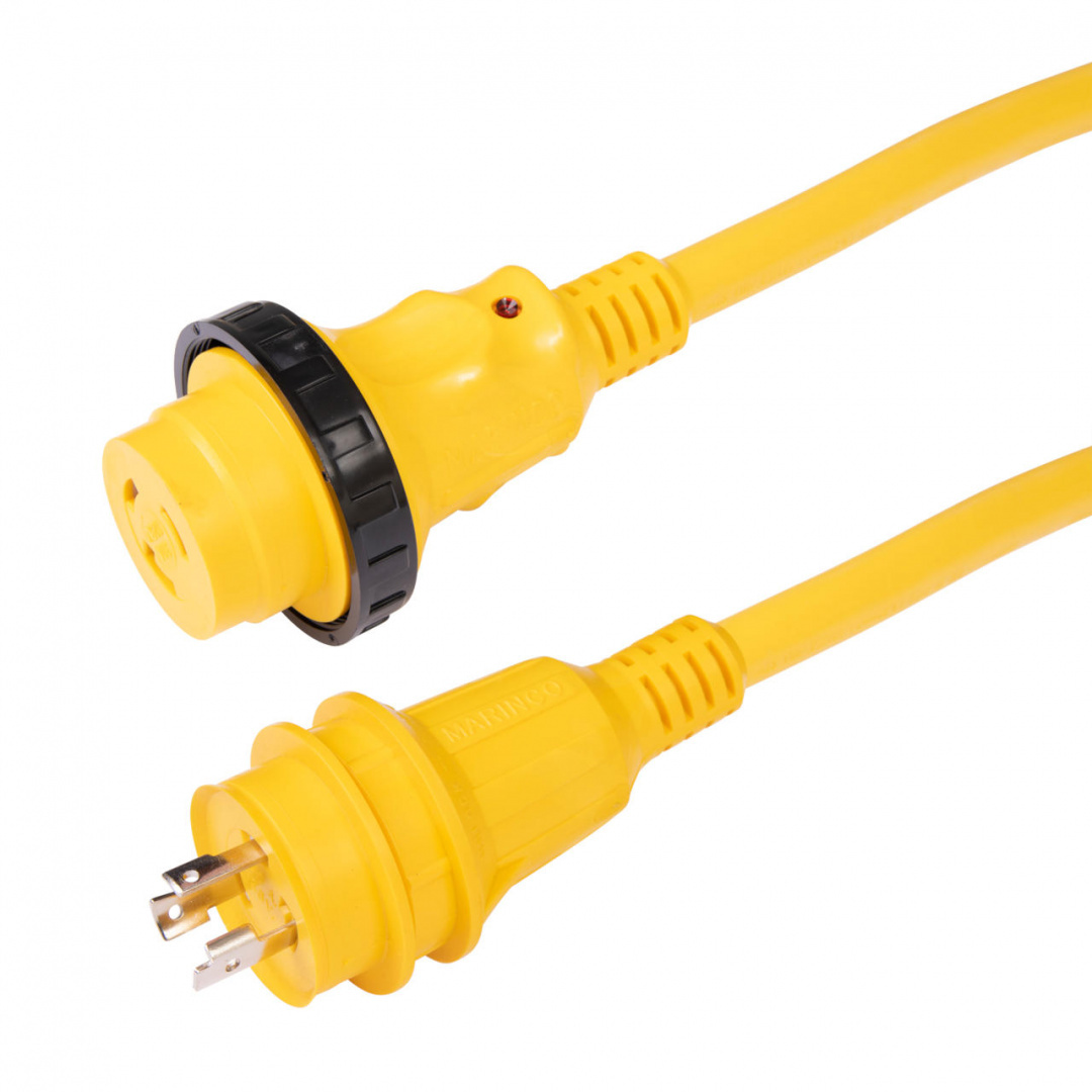 199119 Przewód z wtykami 30A 125V, 15.24m, żółty 199119 Przewód z wtykami 30A 125V, 15.24m, żółty