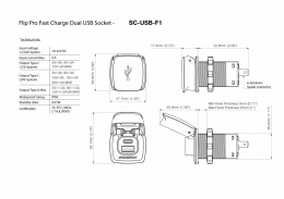 SC-USB-F1 Szybka ładowarka USB Flip Pro