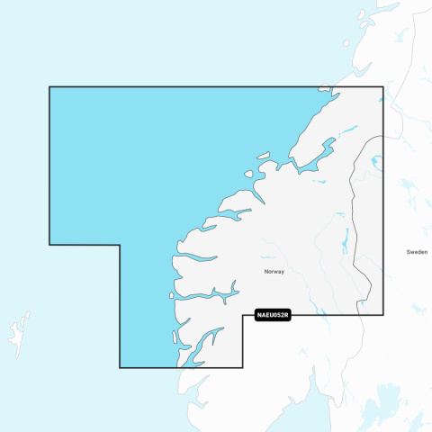 Mapa Navionics+ Regular NAEU052R (Norwegia, Sognefjord -Svefjorden) na karcie mSD
