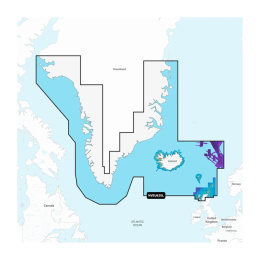 Mapy Garmin Navionics+ Large NSEU620L (Grenlandia i Islandia) na kartach mSD