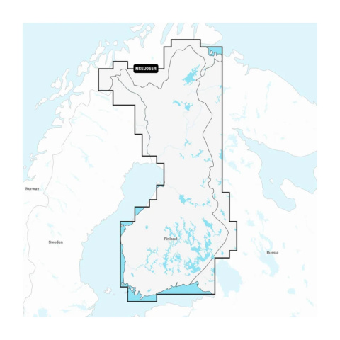 Mapy Garmin Navionics+ Regular NSEU055R (Finlandia, jeziora i rzeki) na kartach mSD