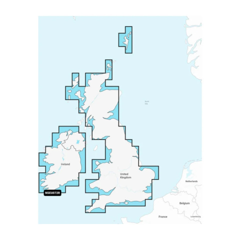 Mapy Garmin Navionics+ Regular NSEU072R (Wielka Brytania i Irlandia jeziora i rzeki) na kartach mSD