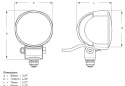 1G0 996 476-211 Lampa oświetlenia pokładu Module 70 Gen 5, czarna obudowa, bliski zasięg