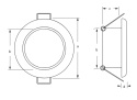 2JA 017 884-011 Lampa Hella Apelo EuroLED75 RGB/W, oświetlenie w dół, okrągła, ramka z nierdzewnej stali