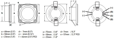 2JA 017 884-011 Lampa Hella Apelo EuroLED75 RGB/W, oświetlenie w dół, okrągła, ramka z nierdzewnej stali 2JA 017 884-011 Lampa Hella Apelo EuroLED75 RGB/W, oświetlenie w dół, okrągła, ramka z nierdzewnej stali