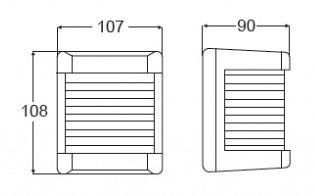 2LT 002 984-397 Lampa nawigacyjna seria 2984, PB, zielona, biała obudowa