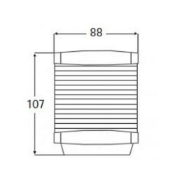 2LT 002 984-562 Lampa biała 360 stopni, seria 2984, biała obudowa