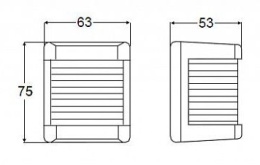 2LT 003 562-115 Lampa nawigacyjna serii 3562, rufowa (biała obudowa)