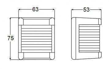 2LT 003 562-115 Lampa nawigacyjna serii 3562, rufowa (biała obudowa)