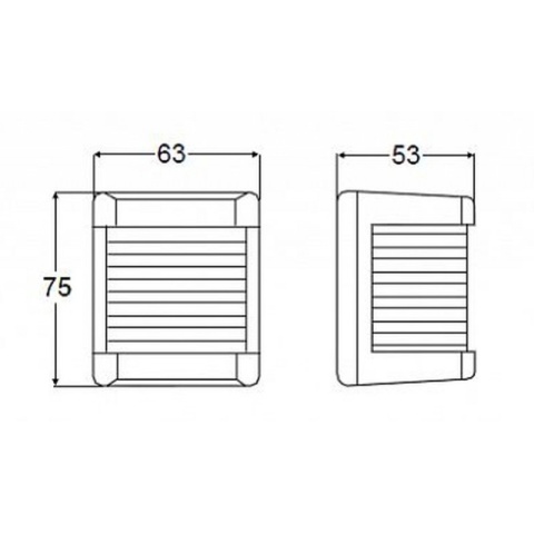 2LT 003 562-125 Lampa nawigacyjna serii 3562, PB, zielona, biała obudowa, blister