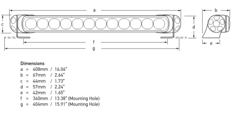 2LT 958 040-701 Lampa SeaHawk-350, rozproszone światło, czarna obudowa