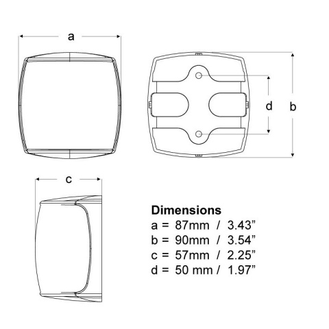 2LT 959 900-511 Lampa NaviLED Pro, LB, czerwona, 2NM, biała obudowa, BSH, USCG