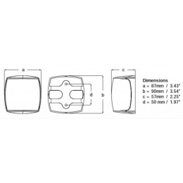 2LT 959 909-017 Lampa NaviLED Pro, rufowa, 2NM, biała obudowa, OEM
