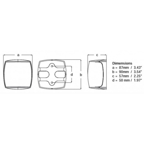 2LT 959 909-017 Lampa NaviLED Pro, rufowa, 2NM, biała obudowa, OEM