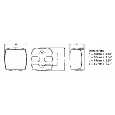 2LT 959 940-201 Lampa NaviLED masztowa/silnikowa, czarna obudowa, kabel 2,5 m