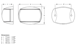 2LT 980 520-861EL Lampy NaviLED Compact, para (LB+PB), kabel 12 cm, czarna obudowa, kolorowy klosz, BSH, USCG