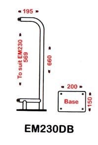 ECHOEM230DECK Mocowanie EM230 Deck Mounting Bracket