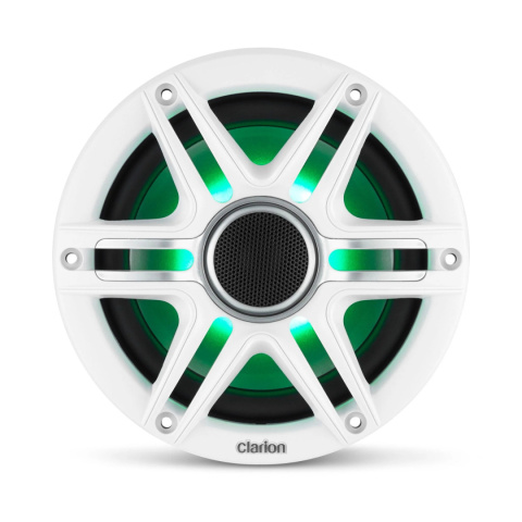 Głośniki Clarion CMSP-651RGB-SWG 6,5″ Marine Coaxial Speakers z RGB LED, Sport Grilles, zaw. białe i szare grille [010-03048-00]