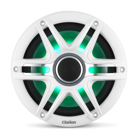 Głośniki Clarion CMSP-771RGB-SWG 7,7″ Marine Coaxial Speakers z RGB LED, Sport Grilles, zaw. białe i szare grille [010-03049-00]