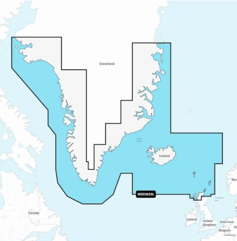 Mapa Garmin Navionics+ Large NSEU620L (Grenlandia i Islandia) na karcie mSD