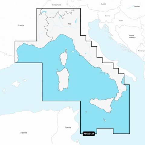 Mapa Garmin Navionics+ Regular NSEU012R (Morze Śródziemne, część środkowa i zachodnia) na karcie mSD