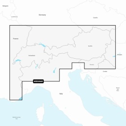 Mapa Garmin Navionics+ Regular NSEU066R (Alpy, jeziora i rzeki) na kacie mSD