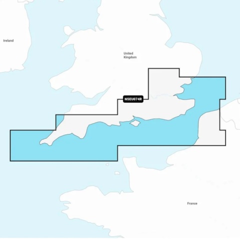 Mapa Garmin Navionics+ Regular NSEU074R (Anglia, południowe wybrzeże) na kacie mSD
