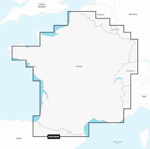 Mapa Garmin Navionics+ Regular NSEU080R (Francja, jeziora i rzeki) na kacie mSD