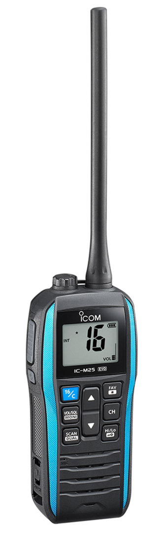 Radiotelefon morski IC-M25EURO EVO, pływający, niebieski [IC-M25EUROEVOV67]
