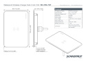 SC-CW-7GT Wodoodporna ładowarka bezprzewodowa Sub, 3 cewki, 15W, 12/24V