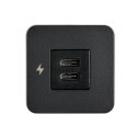 SC-TILE-20 Podwójne gniazdo ładowania wewnętrznego USB-C, seria TILE, 12/24V - czarna ramka