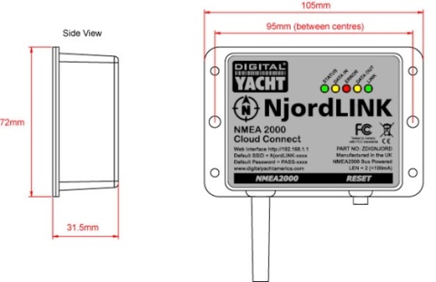ZDIGNJORD NjordLINK Brama NMEA 2000 do chmury ZDIGNJORD NjordLINK Brama NMEA 2000 do chmury