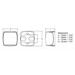 2LT 959 940-401 Lampa nawigacyjna NaviLED Pro masztowa/silnikowa, czarna obudowa, 5NM