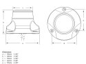 2LT 980 910-121 Lampa NaviLED 360 Pro, biała, czarna obudowa, BSH, HSG