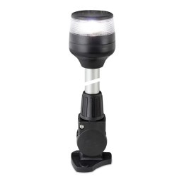 2LT 980 960-341 Składana lampa kotwiczna NaviLED 360 Compact, biała, czarna podstawa, 2NM, 605mm